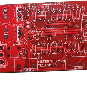 Placa Pré-amplificador subwoofer filtro graves com CI frequência e volume