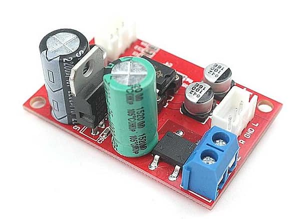 Placa montada pré amplificador para microfone dinâmico 12v