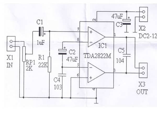 Tda2822 kit para montar amplificador som em ponte 2w
