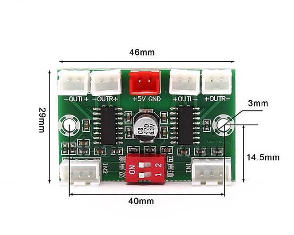 Ltk5206 mini amplificador de áudio 4 canais potência 3w 5v