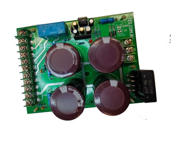 Placa montada fonte simétrica amplificador proteção upc1237