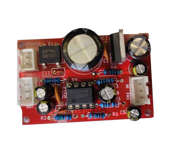Pré-amplificador de áudio com ci ne5532 placa montada