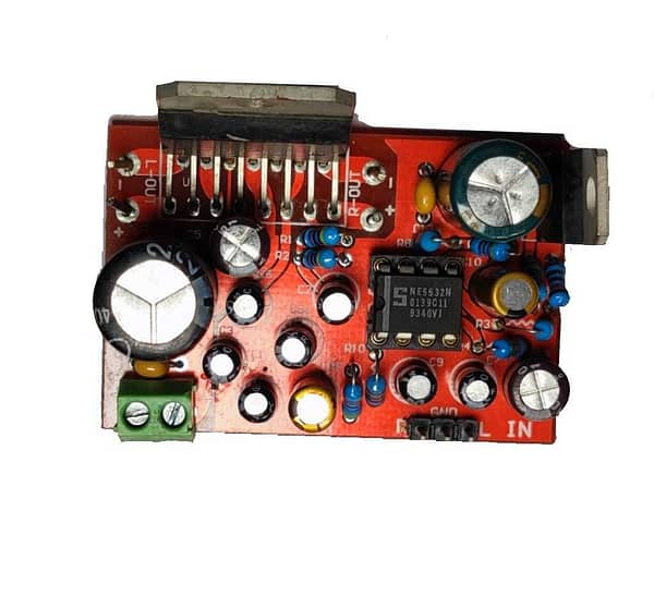 Tda7379 montado amplificador potência estéreo diy com pré