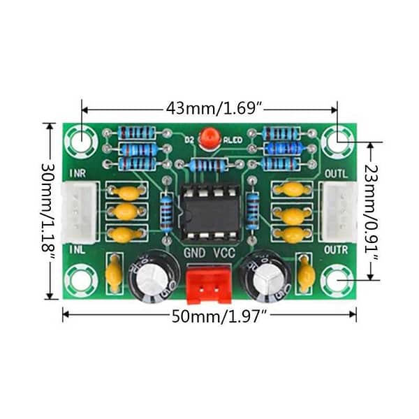 Kit montado mini pré amplificador áudio ne5532 fonte simples