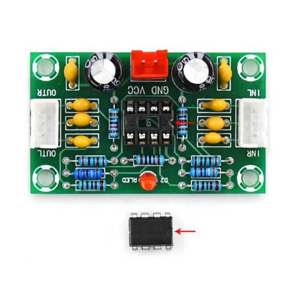 Kit montado mini pré amplificador áudio ne5532 fonte simples