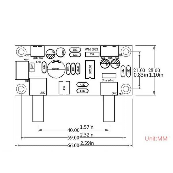 Kit montar pré filtro ativo grave subwoofer 20 200hz ne5532