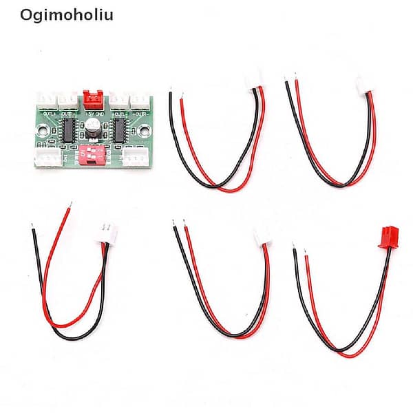 Ltk5206 mini amplificador de áudio 4 canais potência 3w 5v