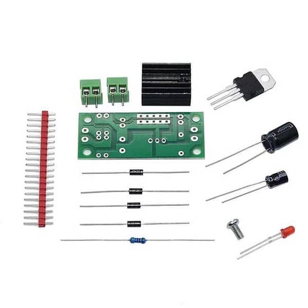Kit para montar módulo fonte de alimentação com ci lm7805
