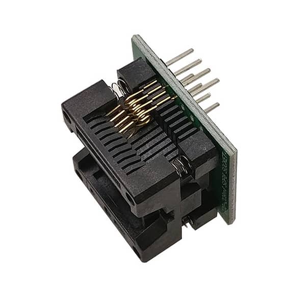 Adaptador zif soic8 sop8 dip8 200 mil para gravador de eprom