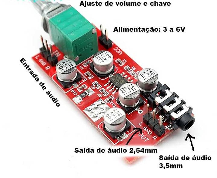 Comprar amplificador para fone de ouvidos tda1308 amplificador para fone de ouvidos de baixa distorção