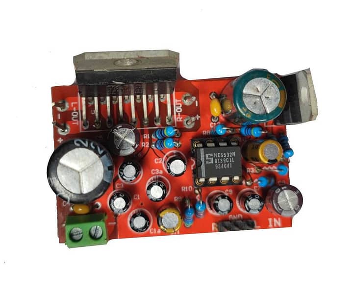 Tda7379 montado amplificador potência estéreo diy com pré