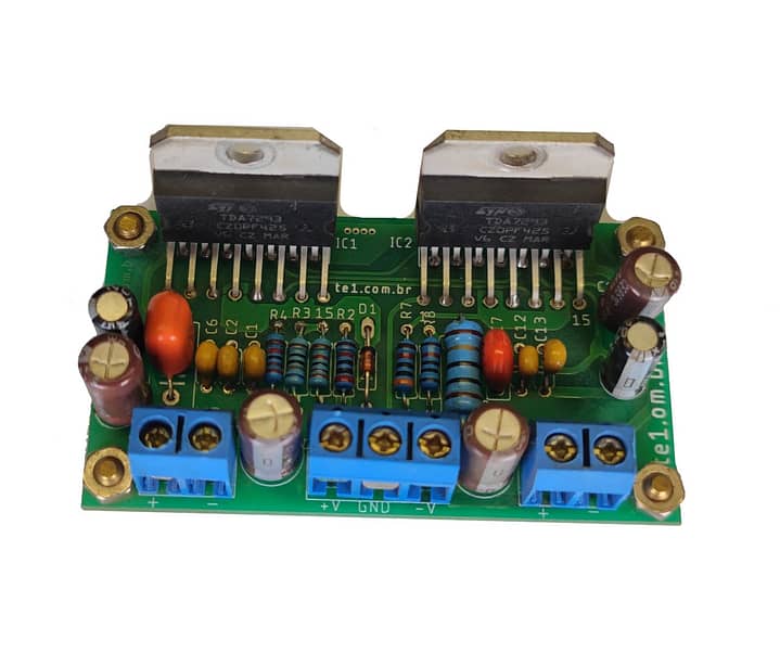 Tda7293 paralelo placa montada amplificador 150 a 180 watt