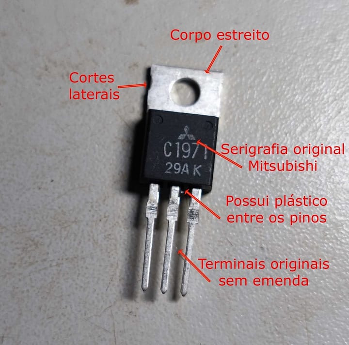 Transistor 2sc1971 original fm pll amplificador c1971 novo