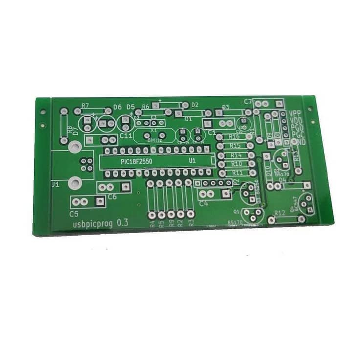 Placa para montar gravador de pic microchip usb usbpicprog
