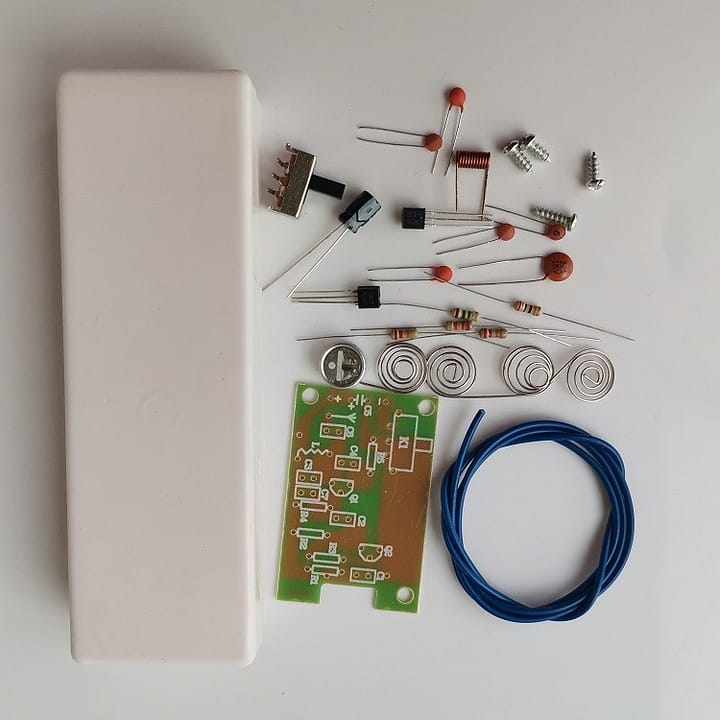 Kit de eletrônica didático para montar transmissor de fm com transistor s9018