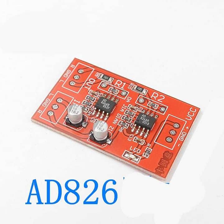 Pré-amplificador com 2 amplificador operacional ad826 ne5532