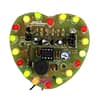Kit Montar Placa Com Leds Forma Coração Ci Lm393 Musical Ldr