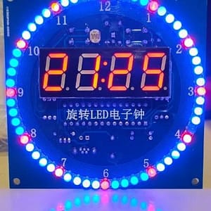 Kit Montar Relógio Digital Rotativo Led Termômetro 8051