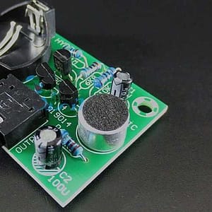 Mini amplificador com transistor microfone saída fone ouvido