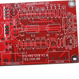 Placa Pré-amplificador subwoofer filtro graves com CI frequência e volume