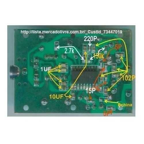 Ba1404 kit para montar transmissor fm estéreo cristal 38khz ba1404f smd