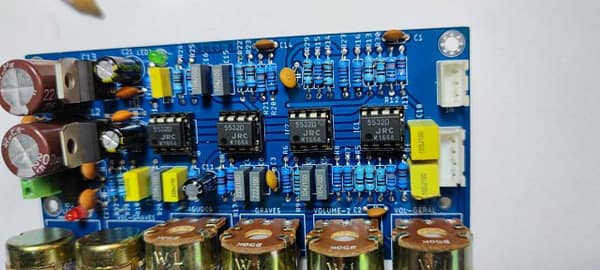 Placa lisa pré-amplificador 2. 1 com saída subwoofer tons vol