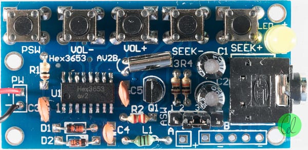 Kit para montar rádio fm com ci hex3653 montagem simples diy