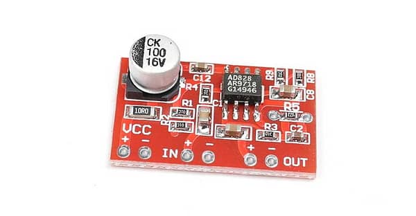 Ad828 pré amplificador instrumento captador piezoelétrico