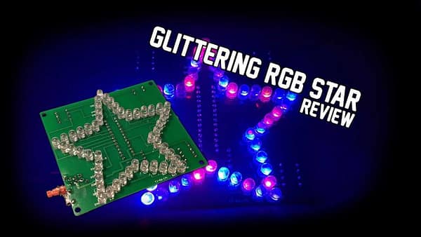 Kit montar estrela de 5 pontas 8051 led rgb piscante com