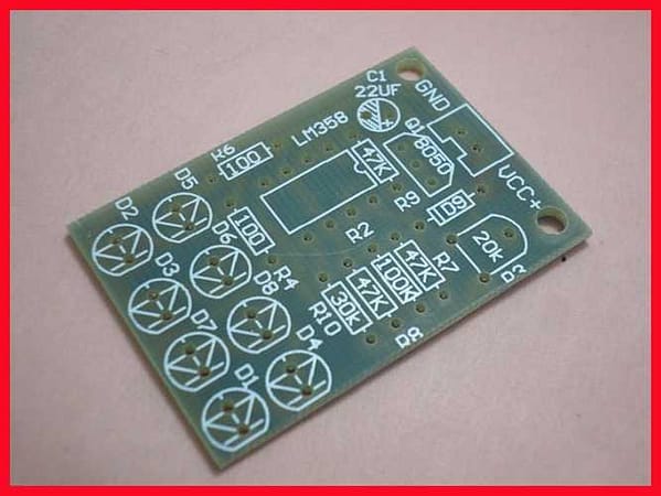 Kit para montar de efeitos de leds azul utilizando ci lm358