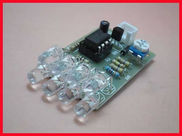 Kit para montar de efeitos de leds azul utilizando ci lm358