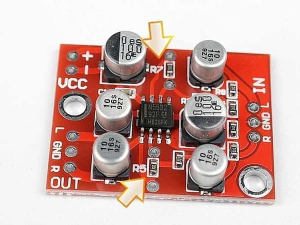 Ne5532 placa pré-amplificador uso geral qualidade estéreo 5v