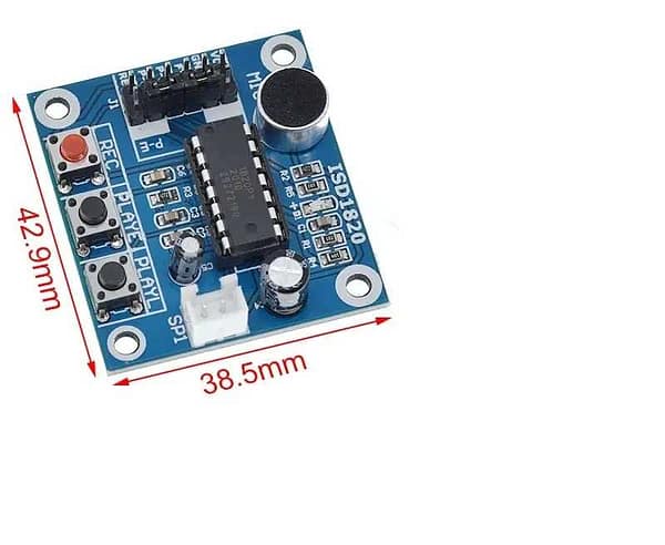 Isd1820 módulo gravador e reprodutor de áudio com microfone