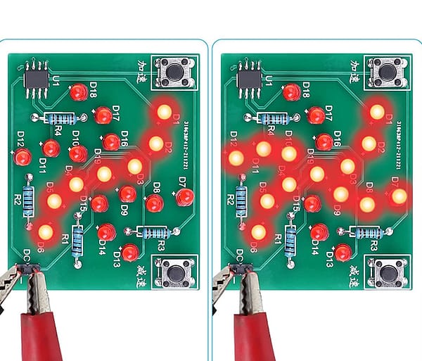 Kit montar moinho de vento de leds com ci stc15f104ea