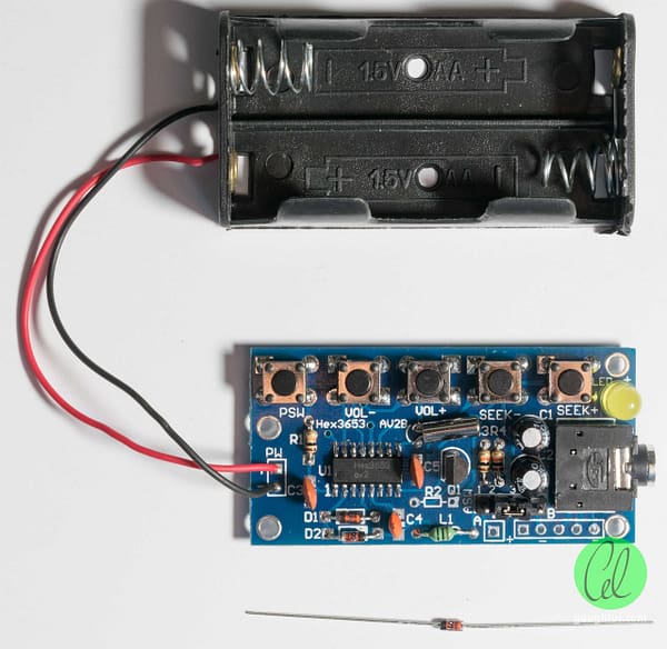 Kit para montar rádio fm com ci hex3553 montagem simples diy