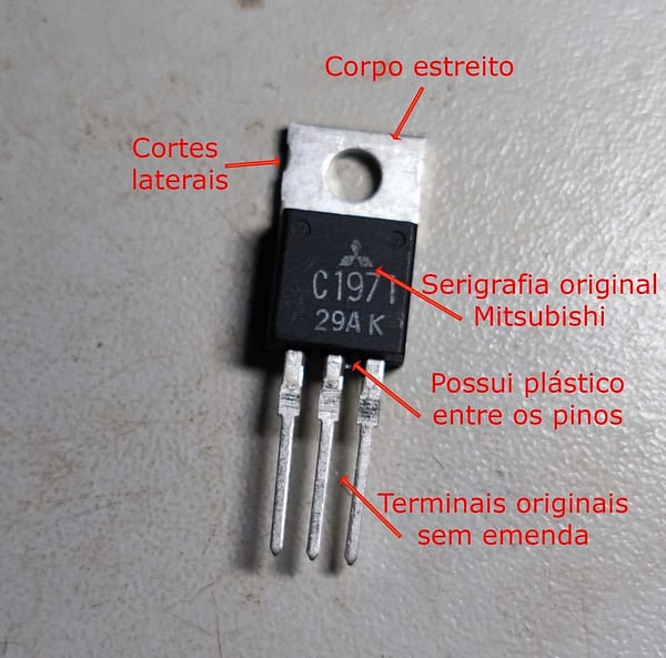 Transistor 2sc1971 original fm pll amplificador c1971 novo