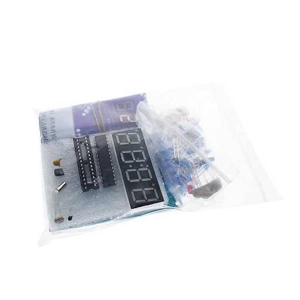 Kit montar relógio digital rotativo led termômetro 8051