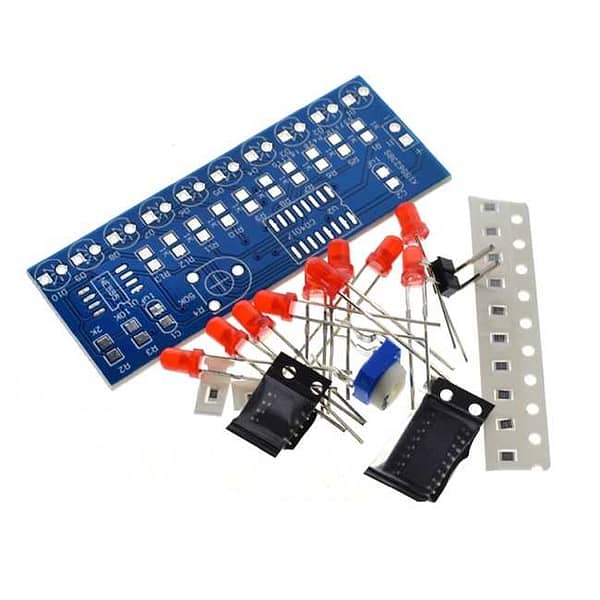 Kit para montar de sequencial de led com ne555 e cd4017