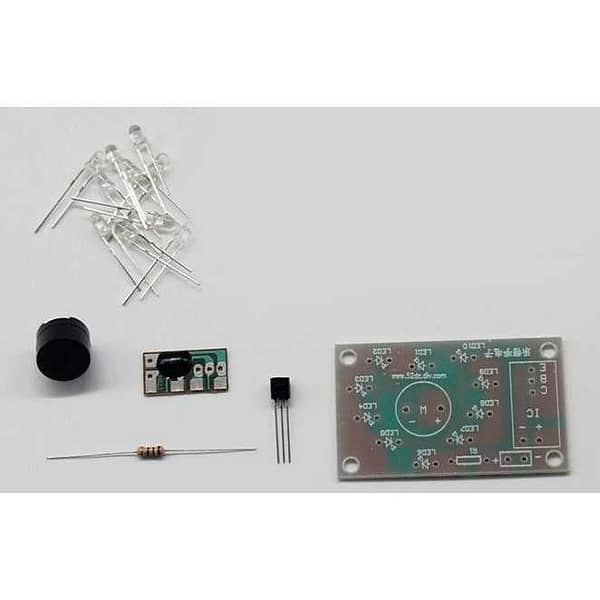 Kit para montar led piscante coração musical happy birthday