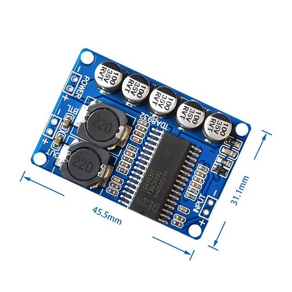 Módulo amplificador tda8932 digital 35w tda8932t pcb montada