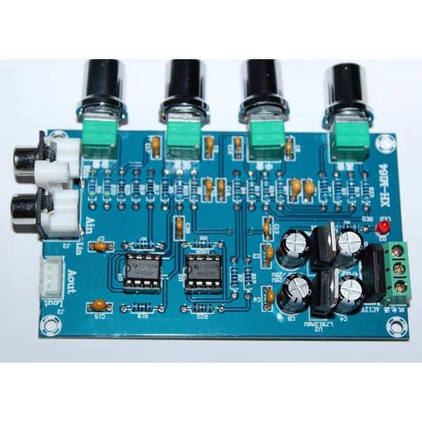 Placa montada de pré amplificador com controle tons ne5532