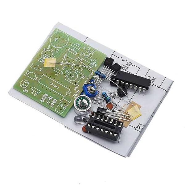 Cd4013 simulador de vela eletrônica com fotodiodo microfone