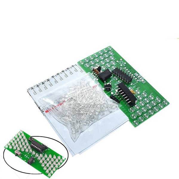 Kit didático para montar ampulheta eletrônica de led 57 leds