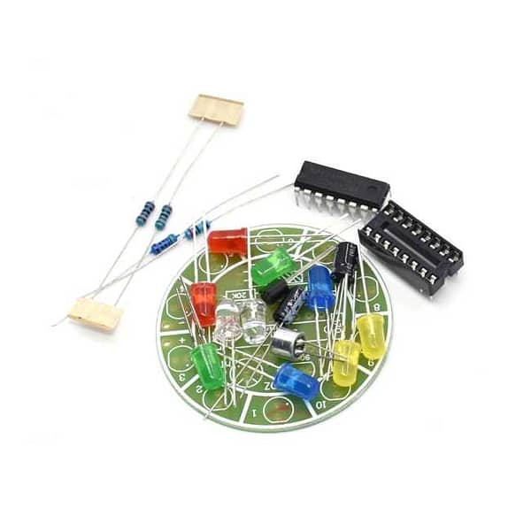 Kit para montar sequencial de led com microfone com cd4017
