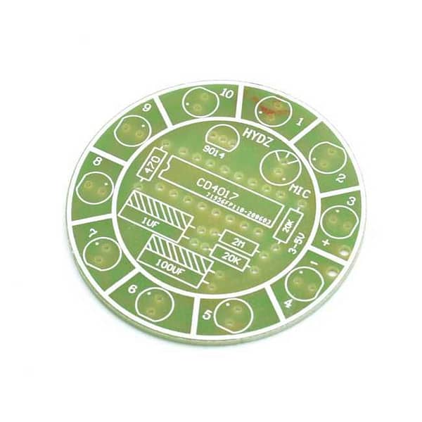 Kit para montar sequencial de led com microfone com cd4017
