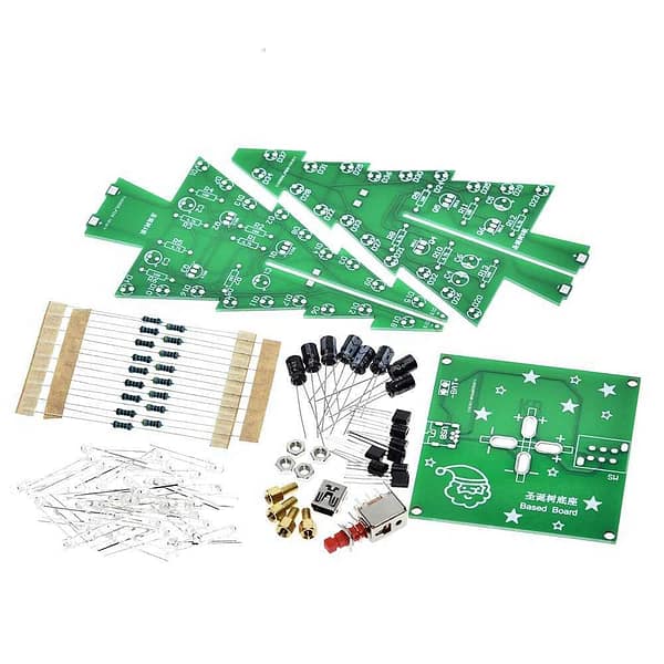 Módulo placa árvore de natal para montar com led piscante colorido