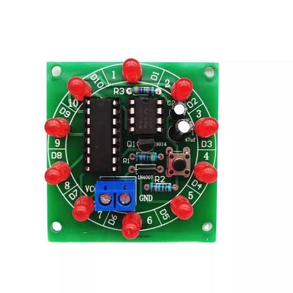 Ne555 e cd4017 kit para montar roleta eletrônica com led