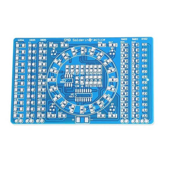 Placa para montar prática solda smd com sequencial led