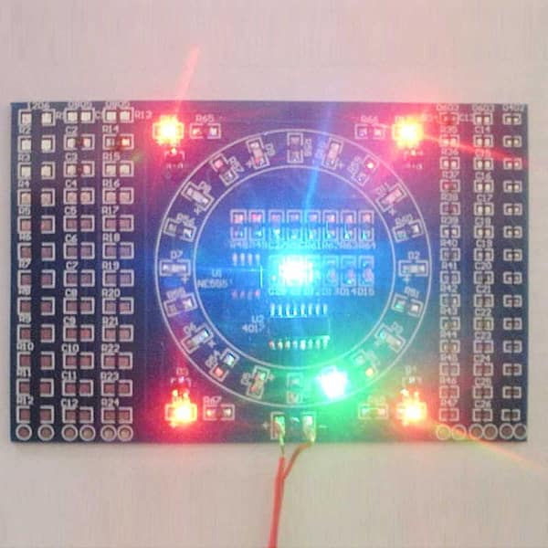 Placa para montar prática solda smd com sequencial led