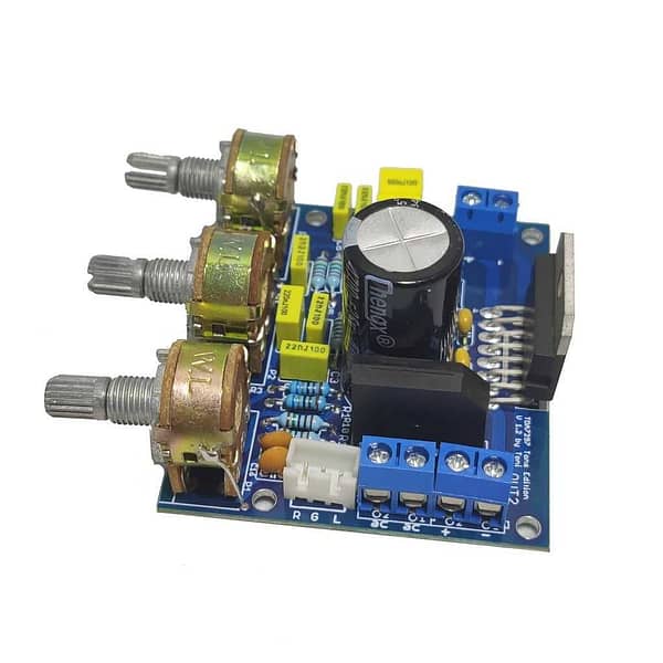 Tda7297 montado amplificador potência estéreo tons volume